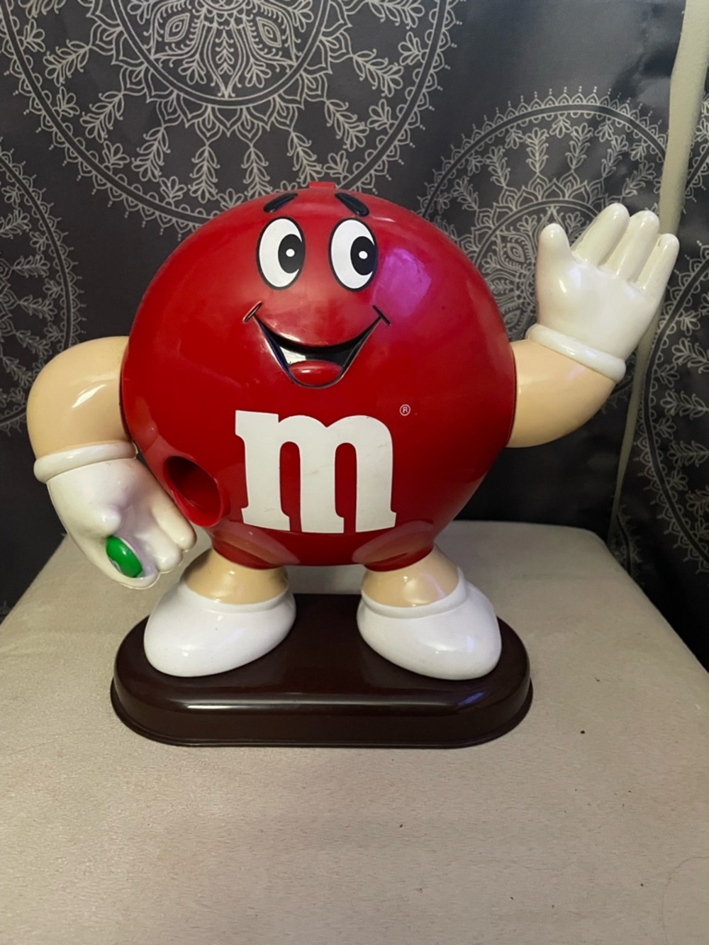 M&M'S Red Character Candy Dispenser with Green Button